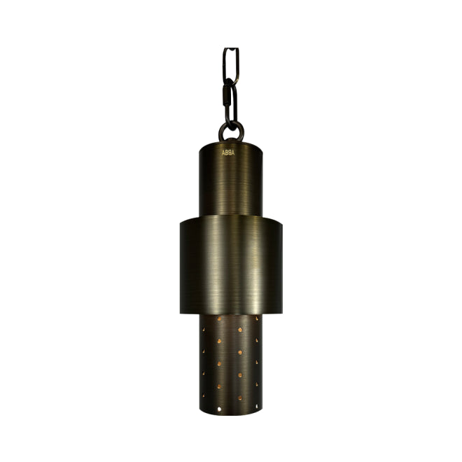 12V LED Low Voltage Brass Cylinder Pendant Light - 4x/8x/12x Package Options - 5W 3000K Warm White Bulb - Hanging Downlight Fixture for Kitchen Island, Dining Room, and Bedroom Lighting
