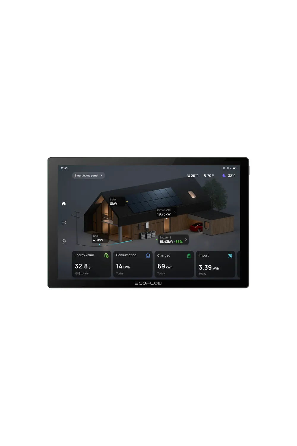EcoFlow PowerInsight Home Energy Manager - Smart Solar Power Monitoring System for Houses & RVs | Track Usage, Save Energy | Perfect for Off-Grid Living & Emergency Backup Power