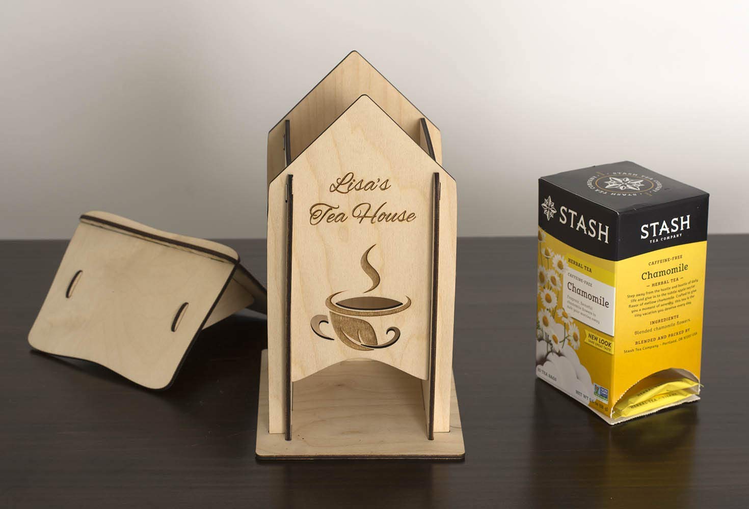 Personalized Tea Bag Holder & Dispenser for Tea Lovers - Elegant Tea Storage Organizer for Kitchen, Office, or Gift - Perfect for Loose Leaf Tea & Tea Bags