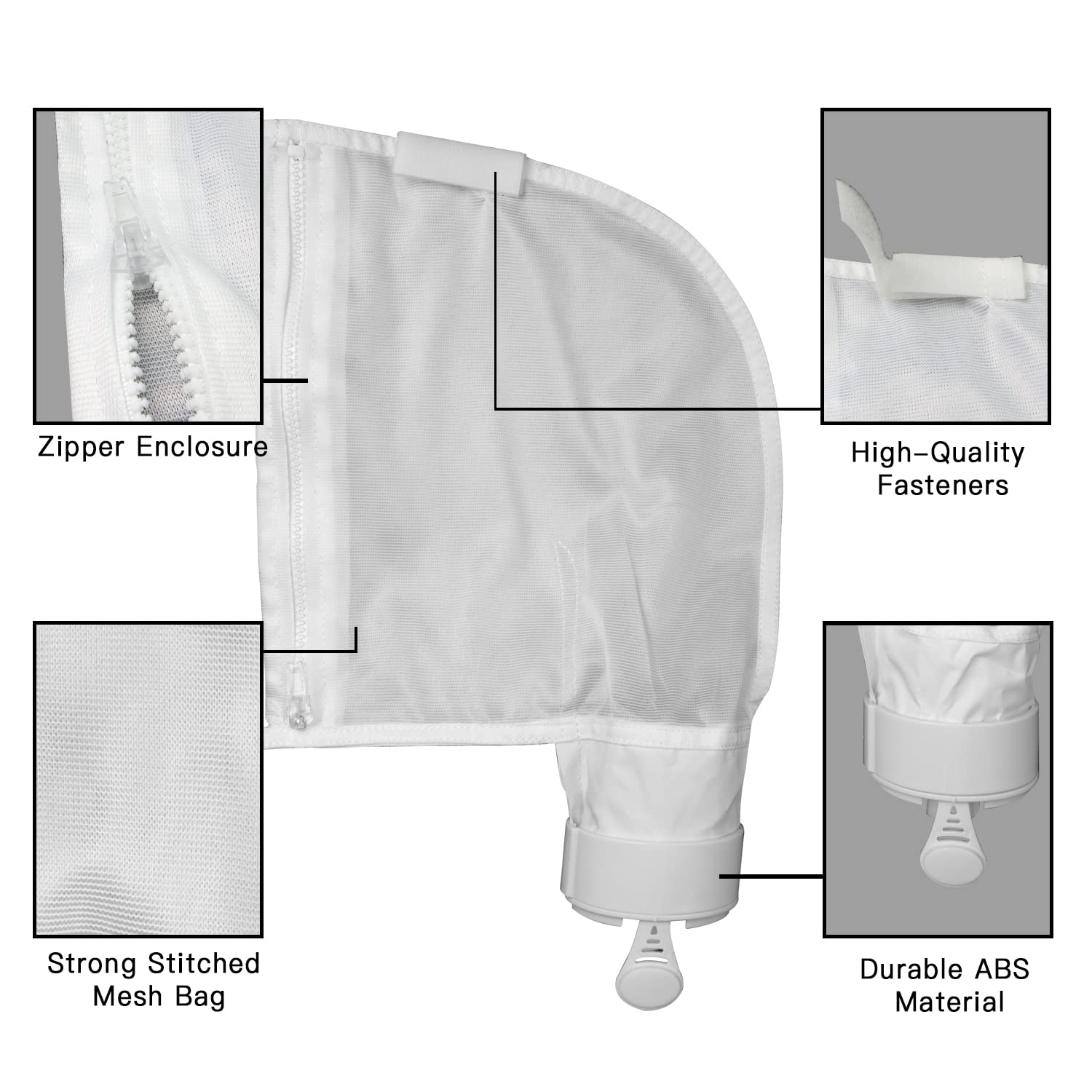 Polaris 280 & 480 Pool Cleaner Replacement Filter Bags - 3 Pack with Zipper Closure - Compatible with Polaris Automatic Pool Vacuum Cleaners - Perfect for In-Ground Pool Maintenance & Debris Collection