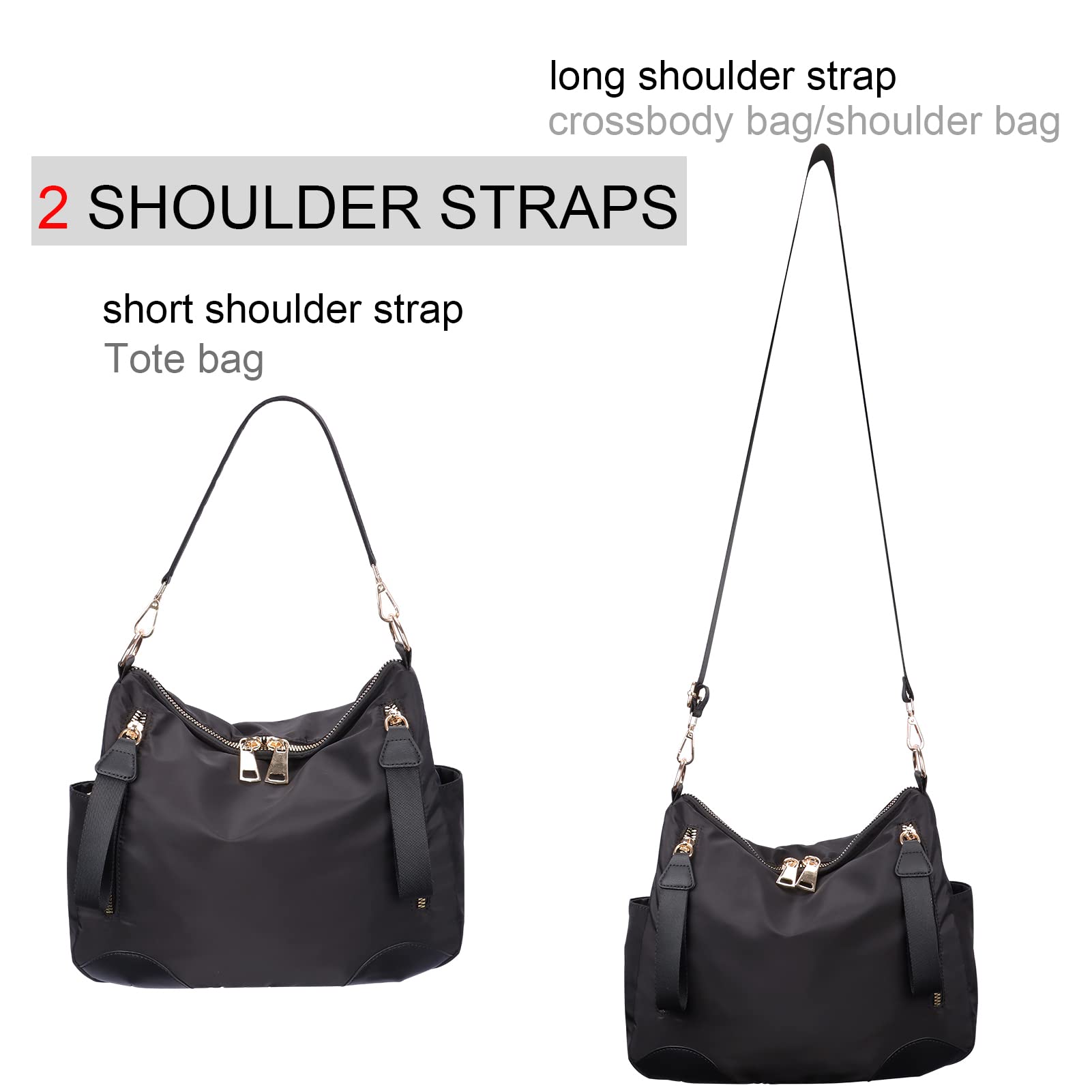 Stylish Women's Nylon Crossbody Bag - Large Capacity Anti-Theft Hobo Tote for Travel, Work & Daily Use | Lightweight Shoulder Purse with Multiple Pockets