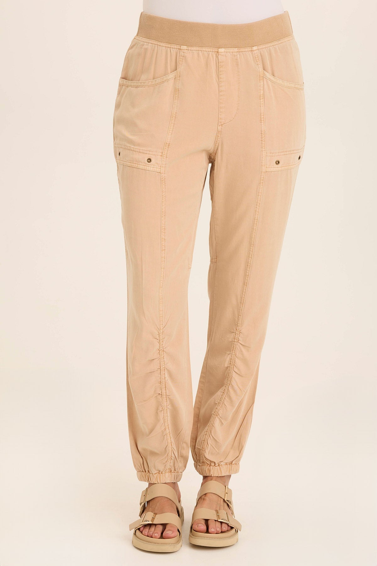 Squire Twill Banded Hem Casual Pants for Men - Comfortable Slim Fit Trousers for Office, Travel & Everyday Wear