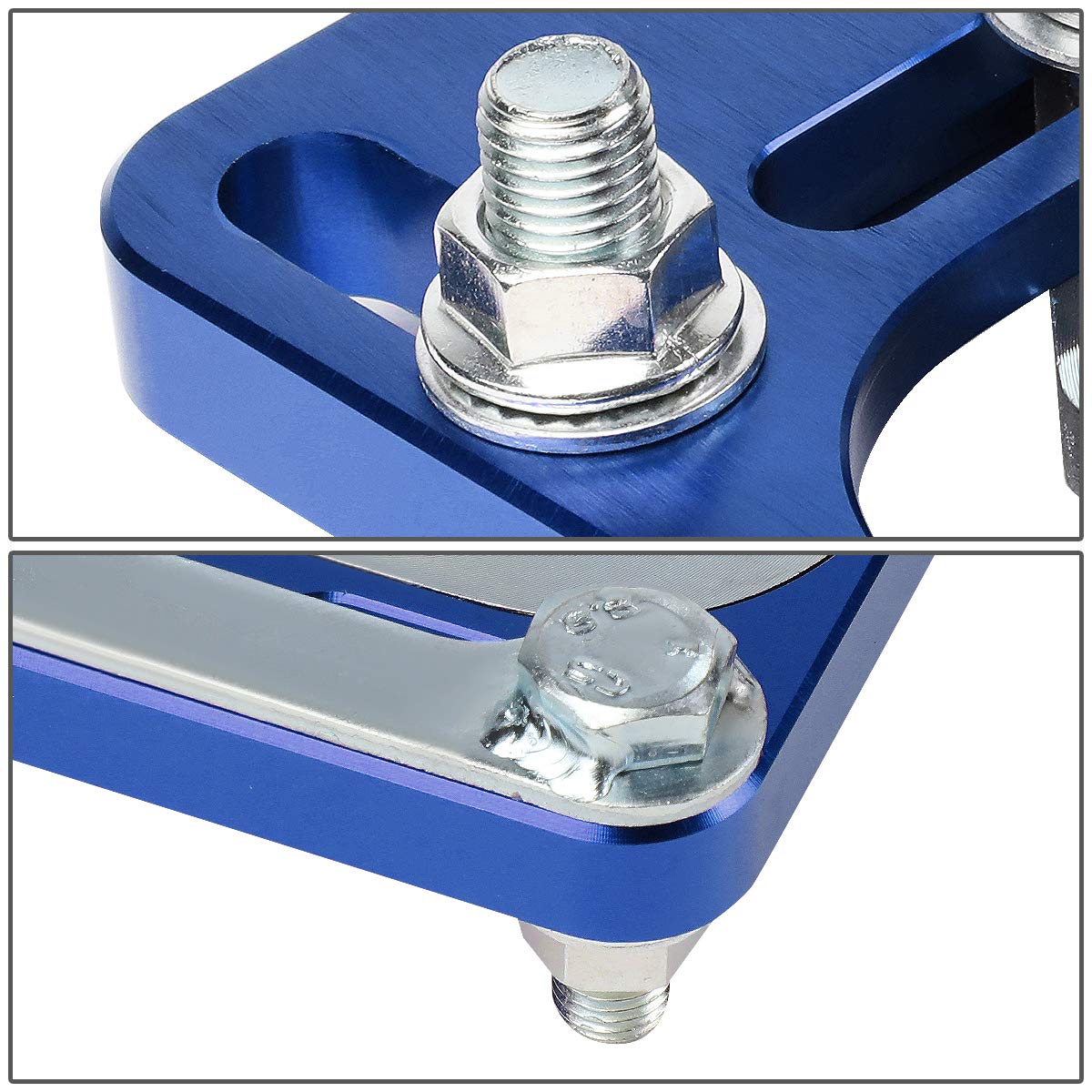 DNA Motoring CBK-PLT-FM94-BL Adjustable Coilover Camber/Caster Plates for Front Suspension - +/- 2.5° Adjustment - Perfect for Performance Tuning, Track Racing & Street Driving