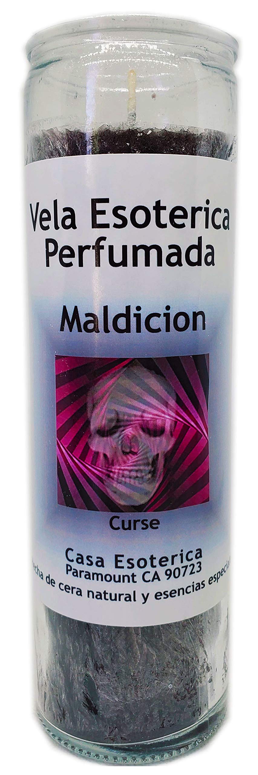 Curse Candle (Maldicion) - Handmade Palm Wax Spell Candle for Spiritual Cleansing & Protection Rituals | Witchcraft, Wicca & Esoteric Magic Supplies