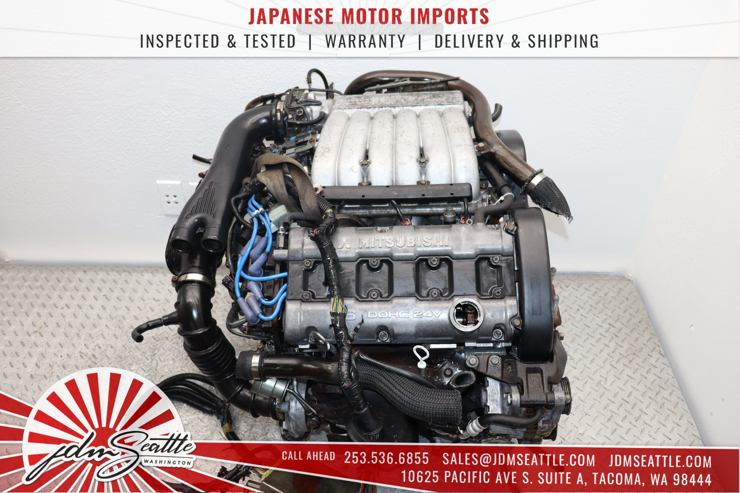 JDM 6G72TT 94-97 Mitsubishi 3000GT & Dodge Stealth Twin Turbo Engine - Core Only - Perfect for Performance Upgrades & Restoration Projects
