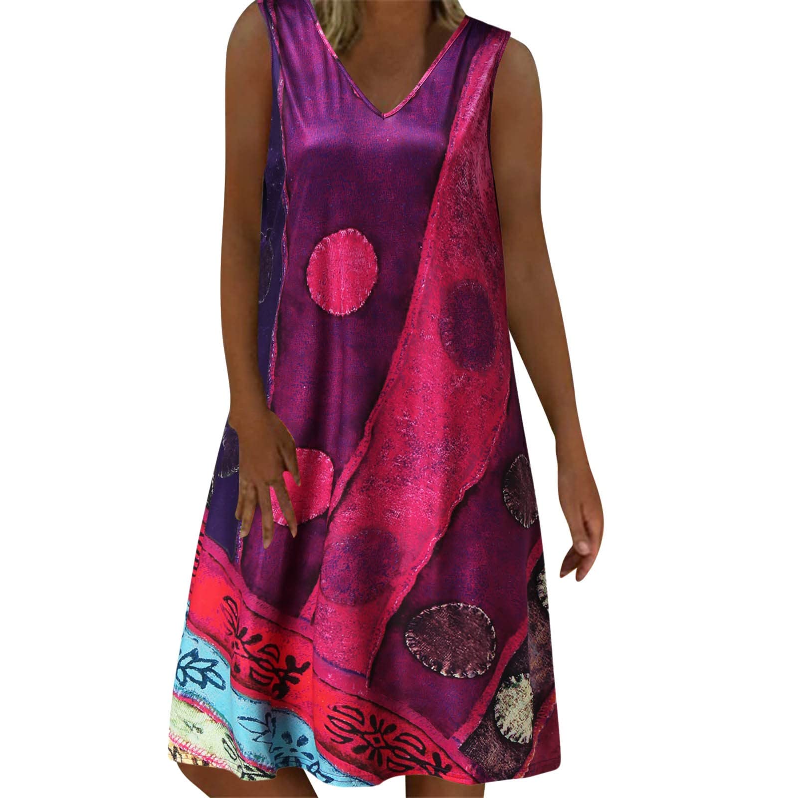 Plus Size Boho Vest Dress for Women - Floral Maxi Kaftan Summer Beach Dress in Green | Perfect for Cocktail Parties, Vacations & Boho-Chic Outfits
