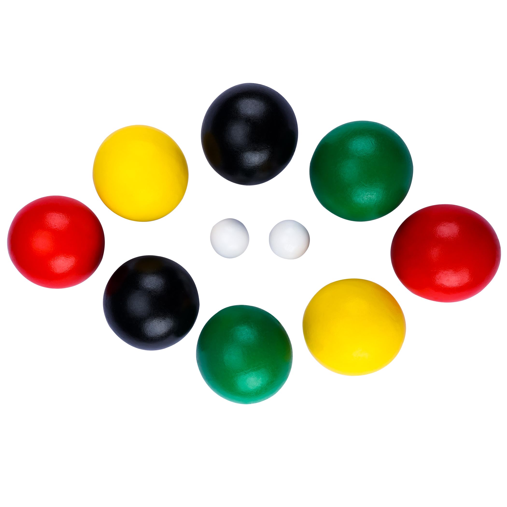 Premium 70mm Bocce Balls Set - 8 Balls & 2 Pallino for Outdoor Games, Backyard, Lawn, Beach - Perfect for Kids, Teens, Beginners & Family Fun (Green/Yellow/Red/Black, 2-8 Players) - Great for Picnics, BBQs, Parties & Summer Outdoor Activities