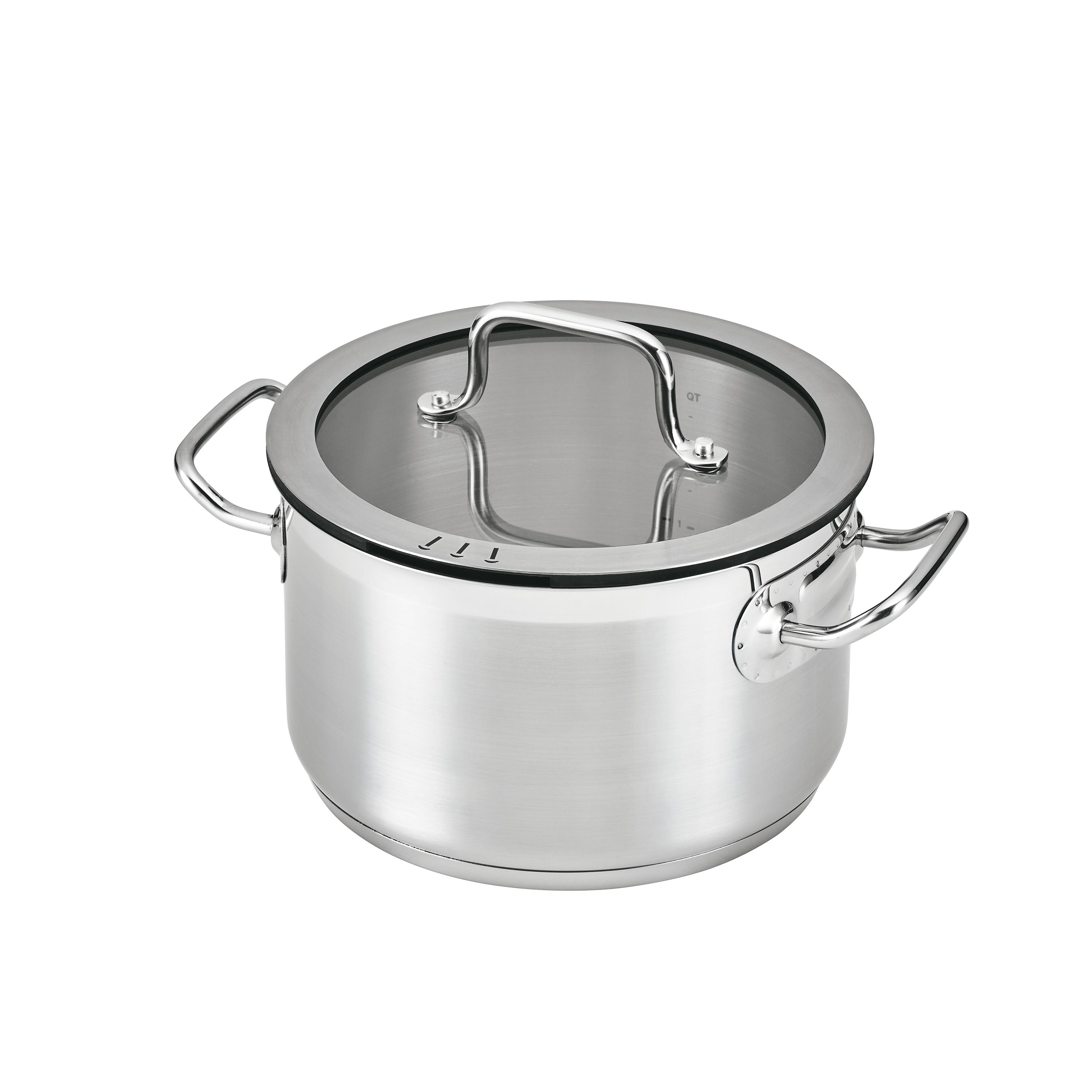 BergHOFF Essentials 7-Piece Downdraft 18/10 Stainless Steel Cookware Set - Premium Kitchen Cookware for Induction, Gas & Electric Stoves - Perfect for Sautéing, Boiling & Frying