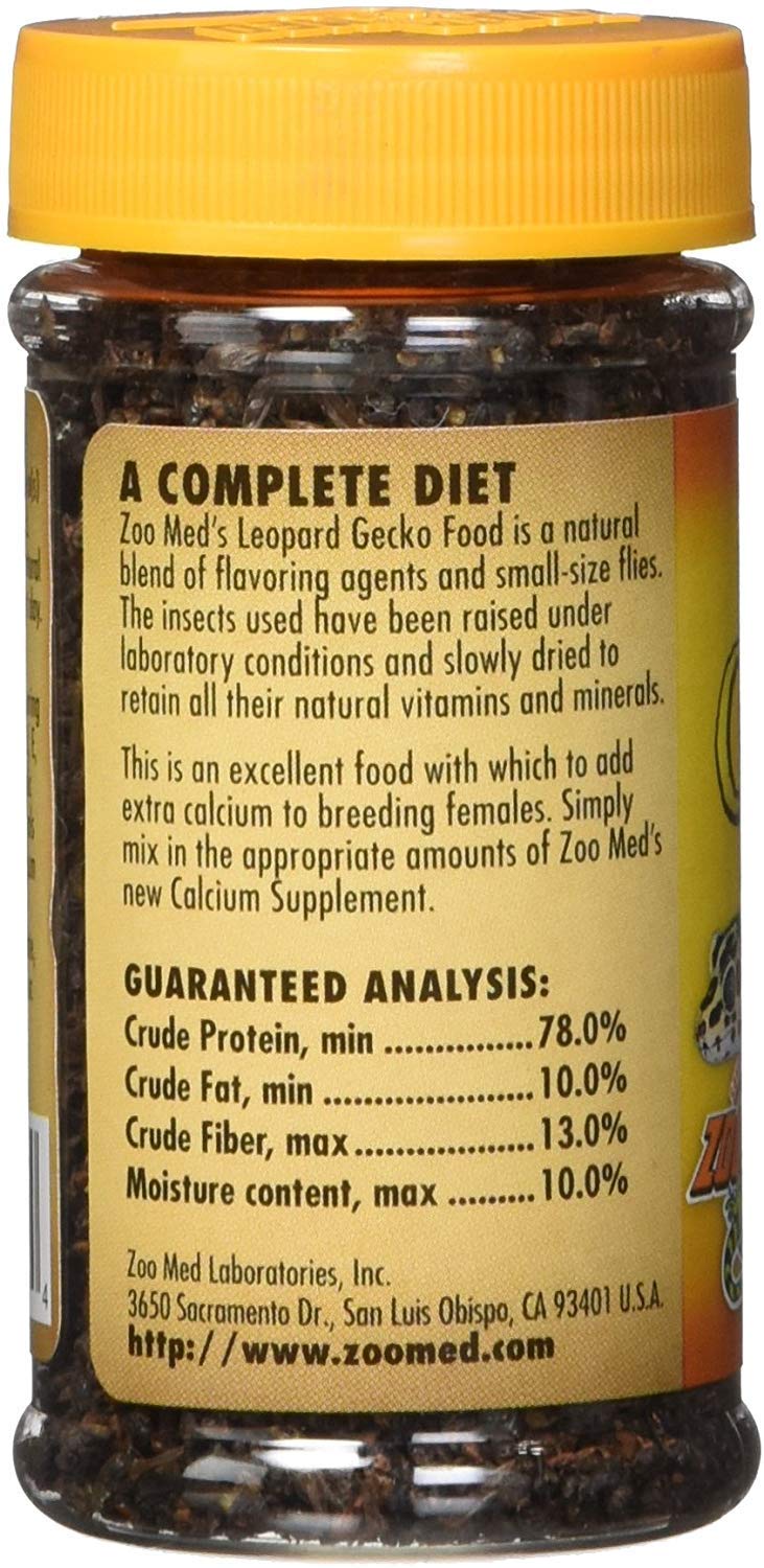 Premium Zoo Med Leopard Gecko Food .4 oz (Pack of 10) - High-Protein Diet for Healthy Reptiles - Perfect for Feeding Juvenile & Adult Leopard Geckos at Home or Breeding Facilities