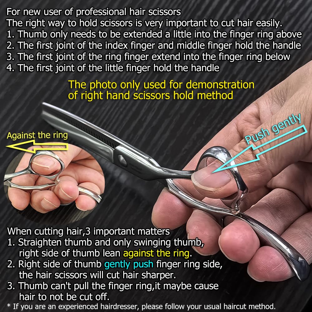 Professional 6 Inch Hair Thinning Shears - Barber Scissors with 30 Teeth & 440C Stainless Steel Blades - Sharp Hair Cutting & Styling Shears by KINSARO - Perfect for Salon Professionals, Home Haircuts & Pet Grooming