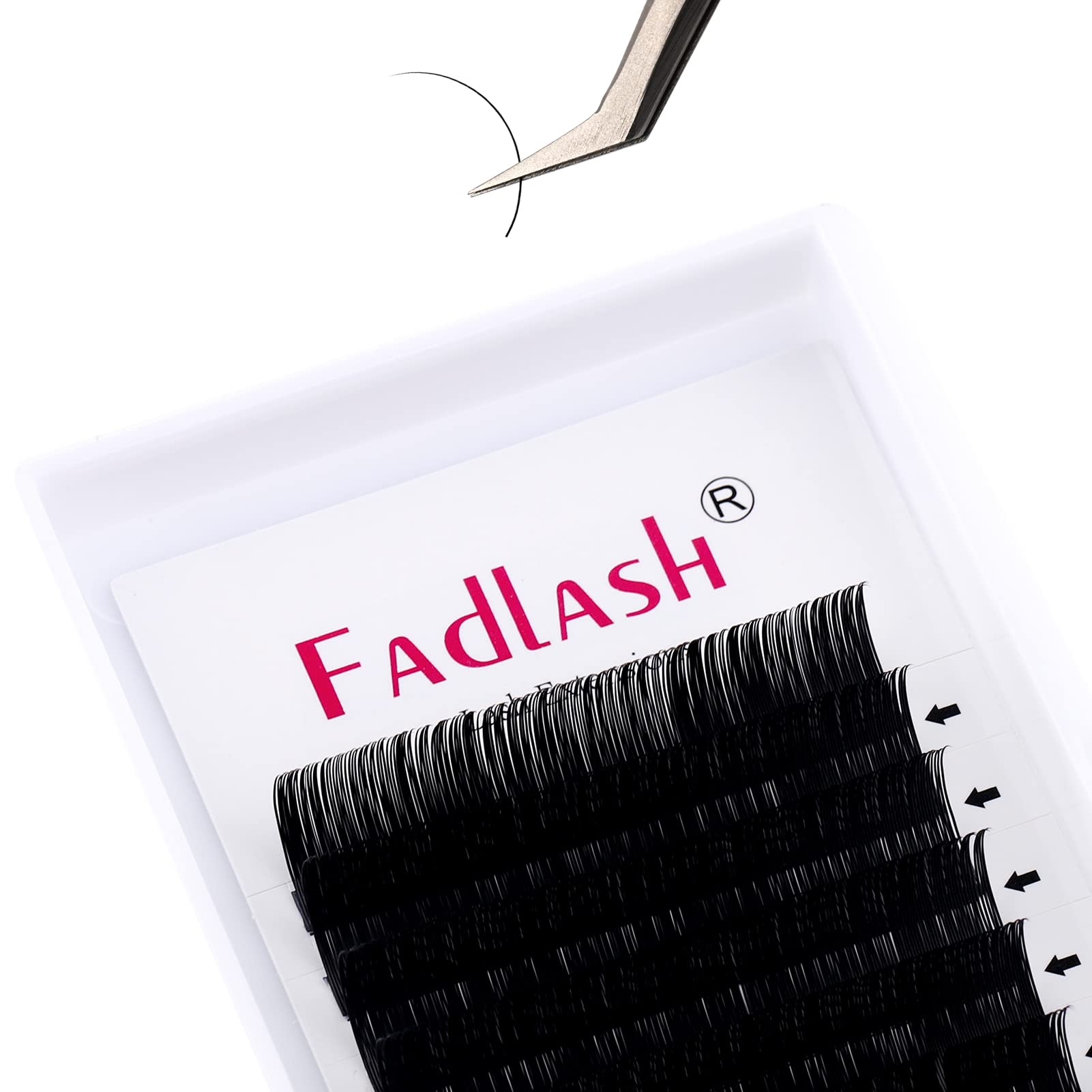 Premium Black Matte Classic Silk Eyelash Extensions - D Curl 0.20mm, 12mm (FADLASH) for Natural Volume & Length | Perfect for Bridal, Party & Everyday Wear