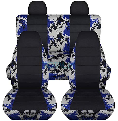 White-Blue Digital and Black