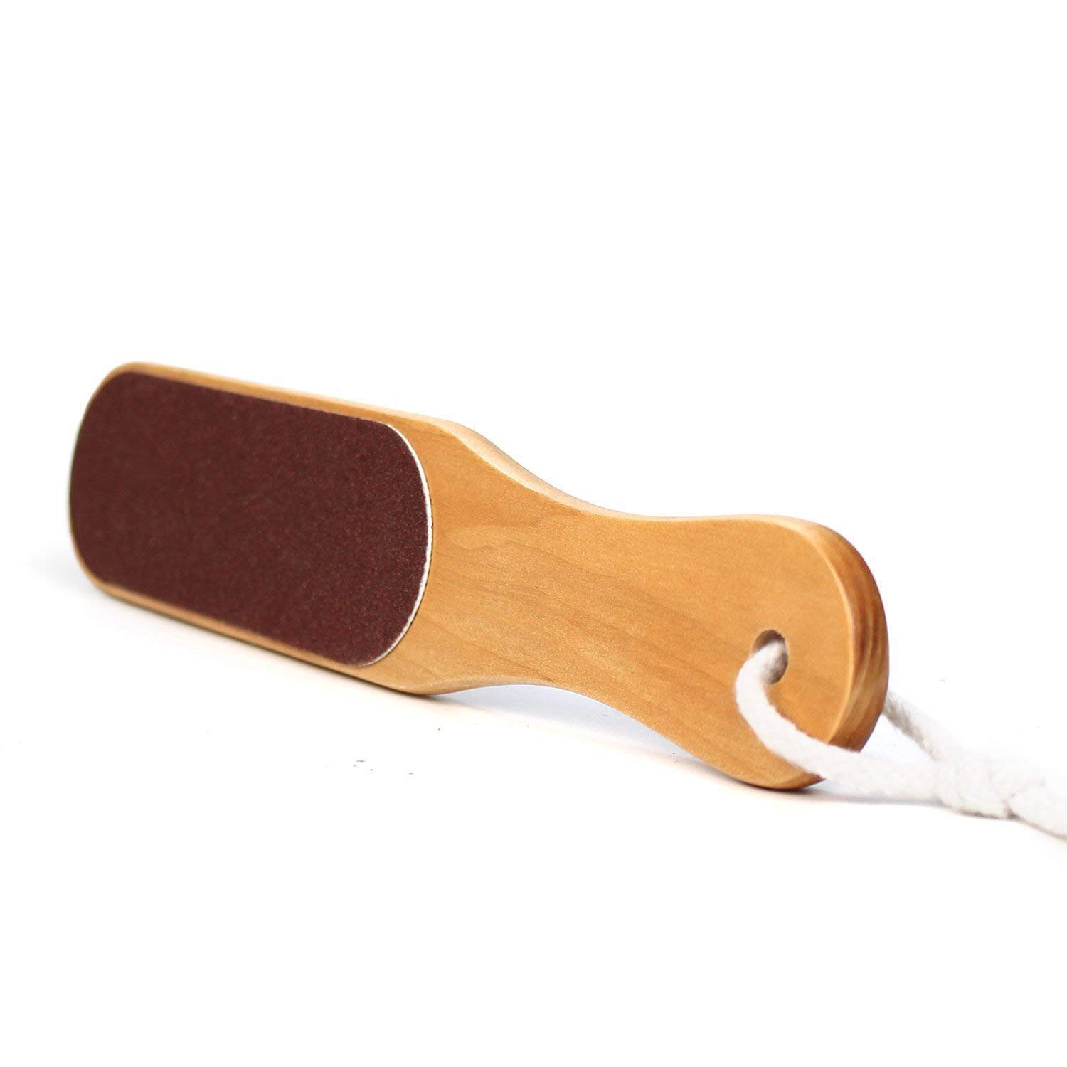 Double Sided Foot File Scrubber - Professional Dead Skin & Callus Remover for Soft Smooth Feet - Wooden Handle Pedicure Tool for Home Spa & Foot Care Routine