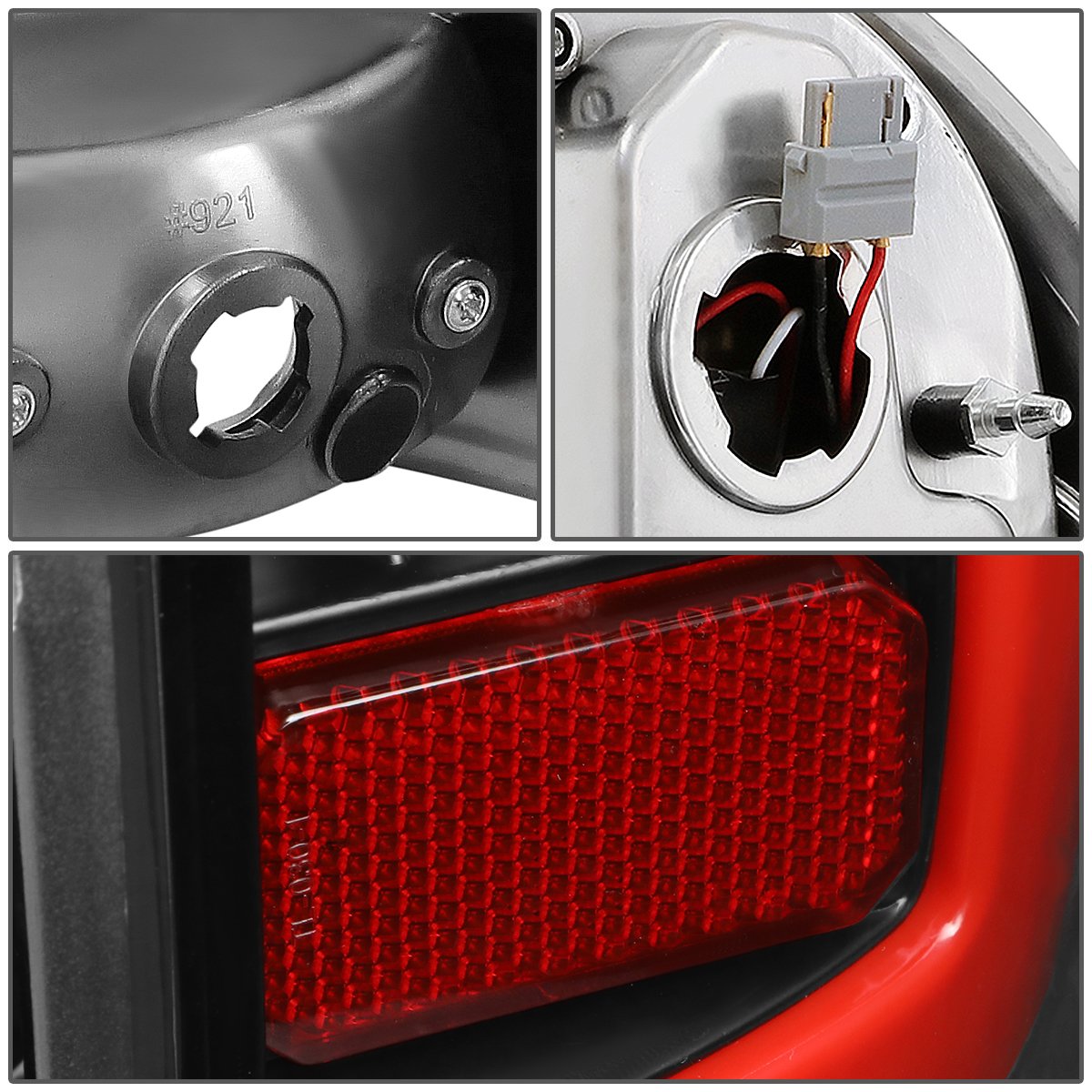 Auto Dynasty Pair of Black Housing Smoke Lens Full LED Tail Lights for Toyota Tacoma 2005-2015 - Enhanced Visibility & Style for Night Driving & Off-Road Adventures