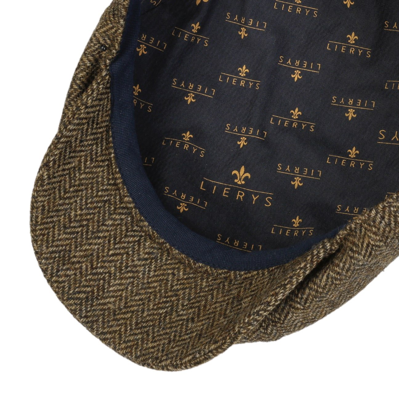 Carlsen Wool Herringbone Flat Cap by Lierys - Classic Men's Winter Hat for Outdoor Activities & Casual Style