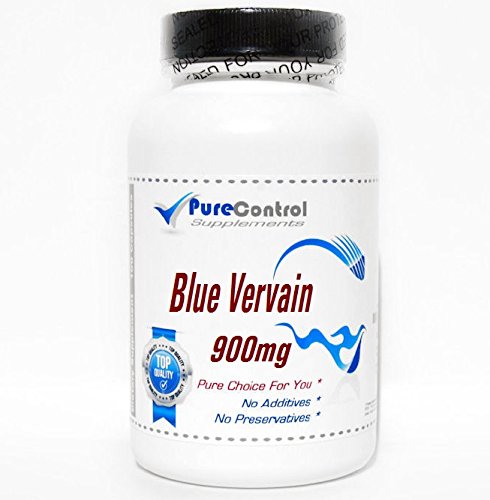 Blue Vervain 900mg - 90 Capsules | Pure Herbal Supplement by PureControl | Supports Relaxation & Stress Relief | Vegan & Non-GMO