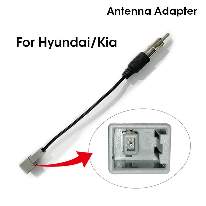 Universal Car Radio Antenna Adapter for Hyundai & Kia Vehicles - Compatible with Accent, Azera, Elantra, Touring, Genesis, Santa Fe, Sonata, Tucson, Veracruz - OEM to Aftermarket Radio Conversion Kit - Perfect for Car Audio Upgrades & Stereo Installations