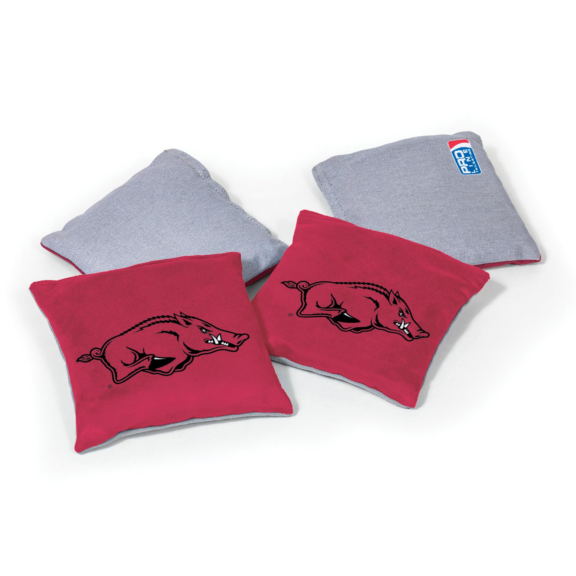 Wild Sports Arkansas Razorbacks Dual-Sided Cornhole Bean Bags 4-Pack - Premium Toss Bags for College Football Game Day, Tailgating & Backyard Parties