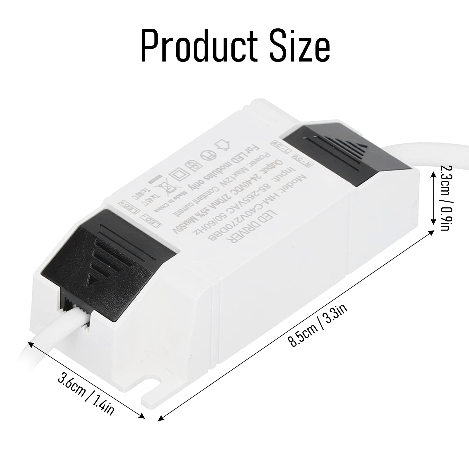 High Power Factor LED Driver Adapter - Insulated Electrical Maintenance for Lamp Repair & Replacement - Perfect for Home, Office, and Commercial Lighting Fixtures