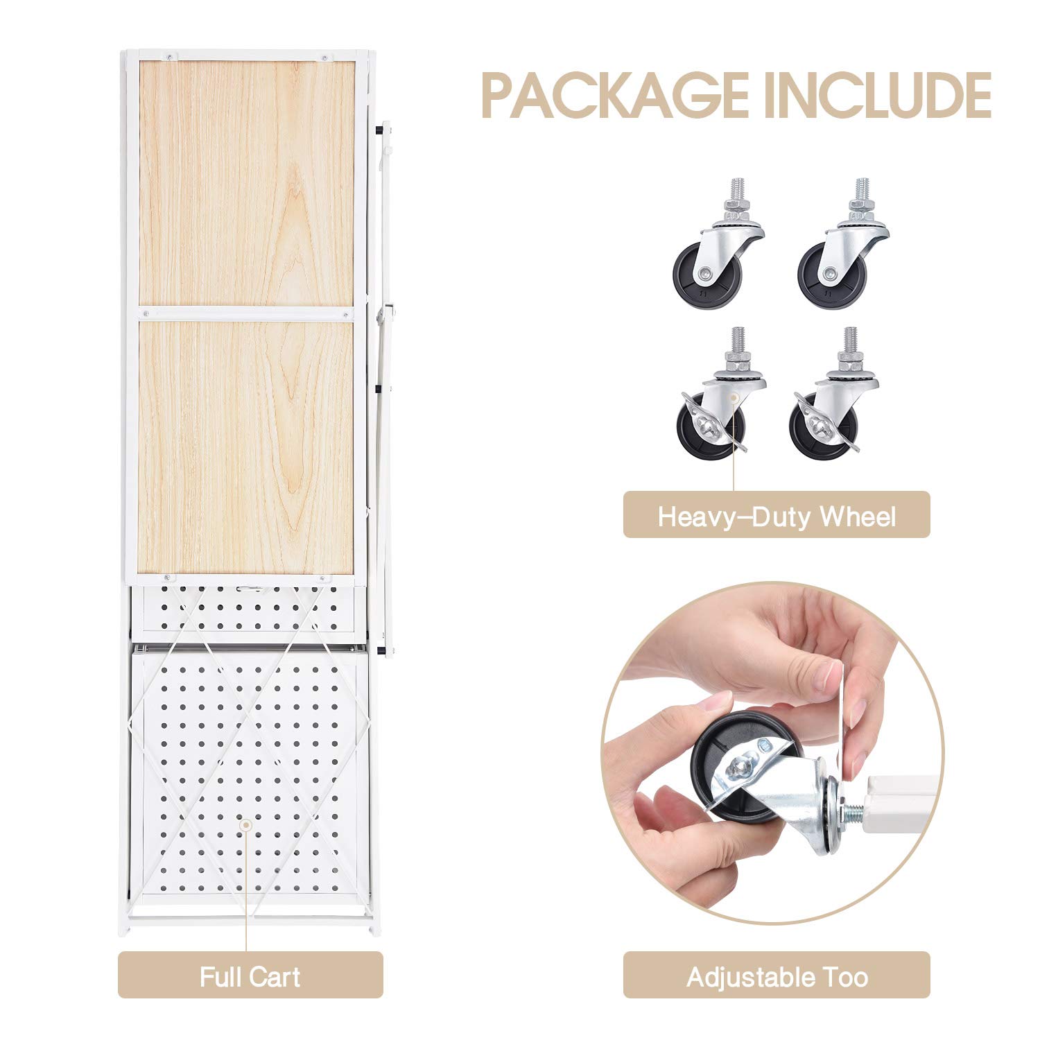 KingRack 4-Tier Heavy Duty Metal Storage Shelves - Foldable Bookshelf & Display Rack for Garage, Kitchen, Office - No Assembly Required | Perfect for Organizing Books, Plants, Kitchen Supplies & Home Storage