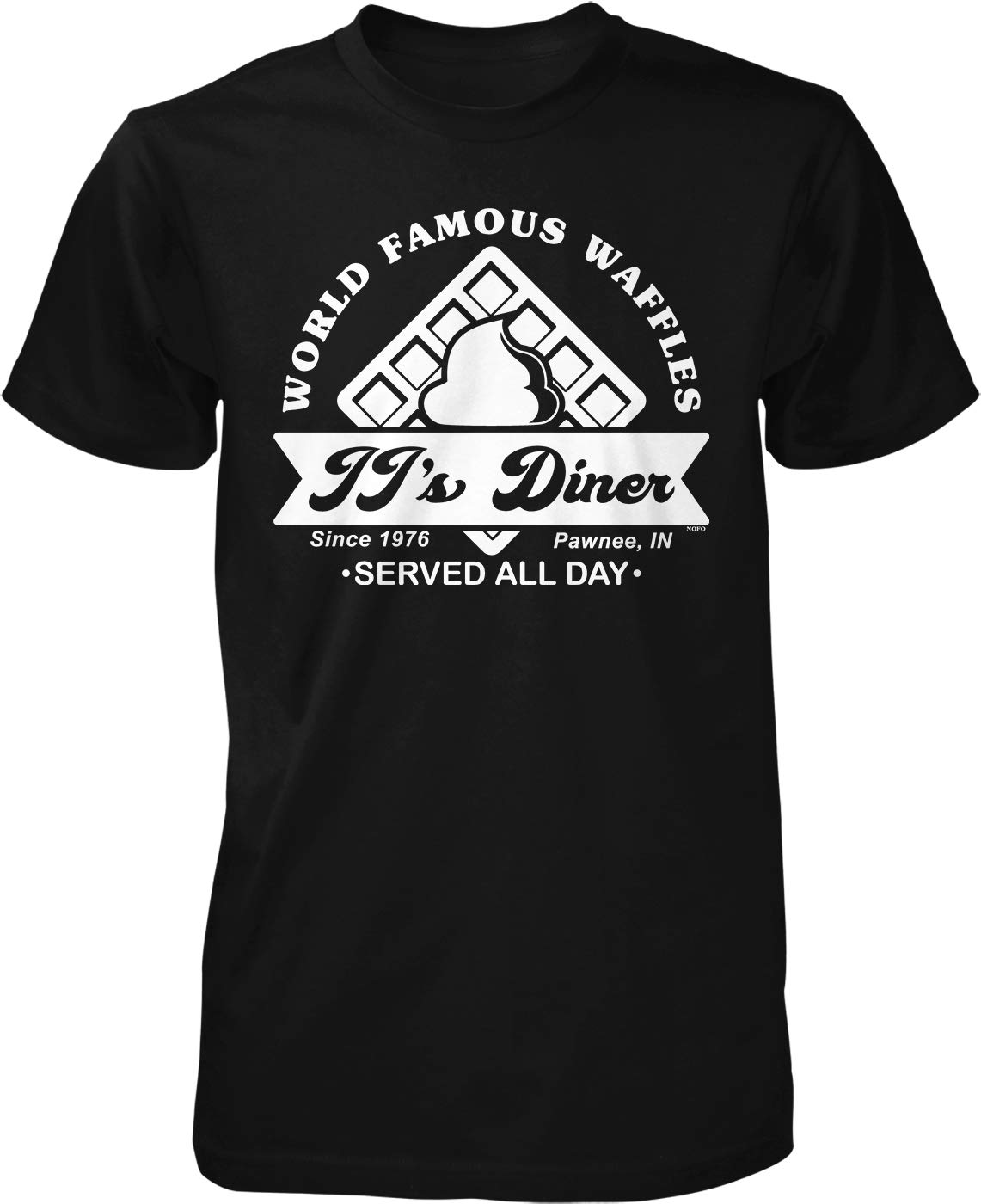 JJ's Diner World Famous Waffles Graphic Men's T-Shirt | Funny Breakfast Lover Gift | Perfect for Fans of TV Shows & Retro Diners