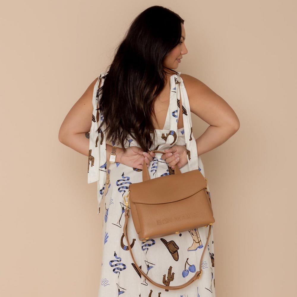 Tryhard Leather Crossbody Bag for Women - Stylish & Durable Tan Shoulder Purse - Perfect for Travel, Work & Everyday Use