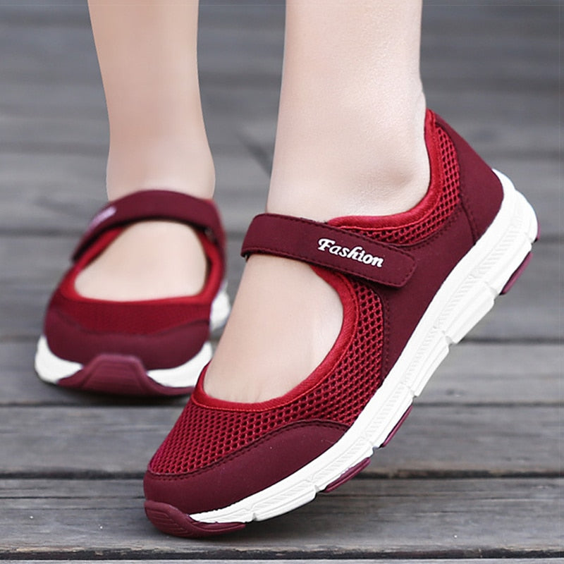Women's Breathable Vulcanized Sneakers - Lightweight Comfortable Casual Shoes for Walking, Running & Everyday Wear
