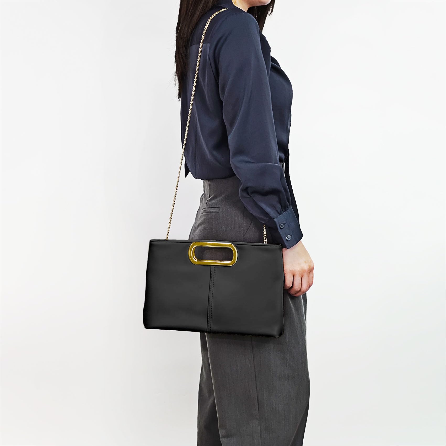 Women's Clutch Purse - Premium PU Leather Evening Bag for Date Night, Prom, Cocktail Party & Wedding - Perfect for Formal Events & Special Occasions