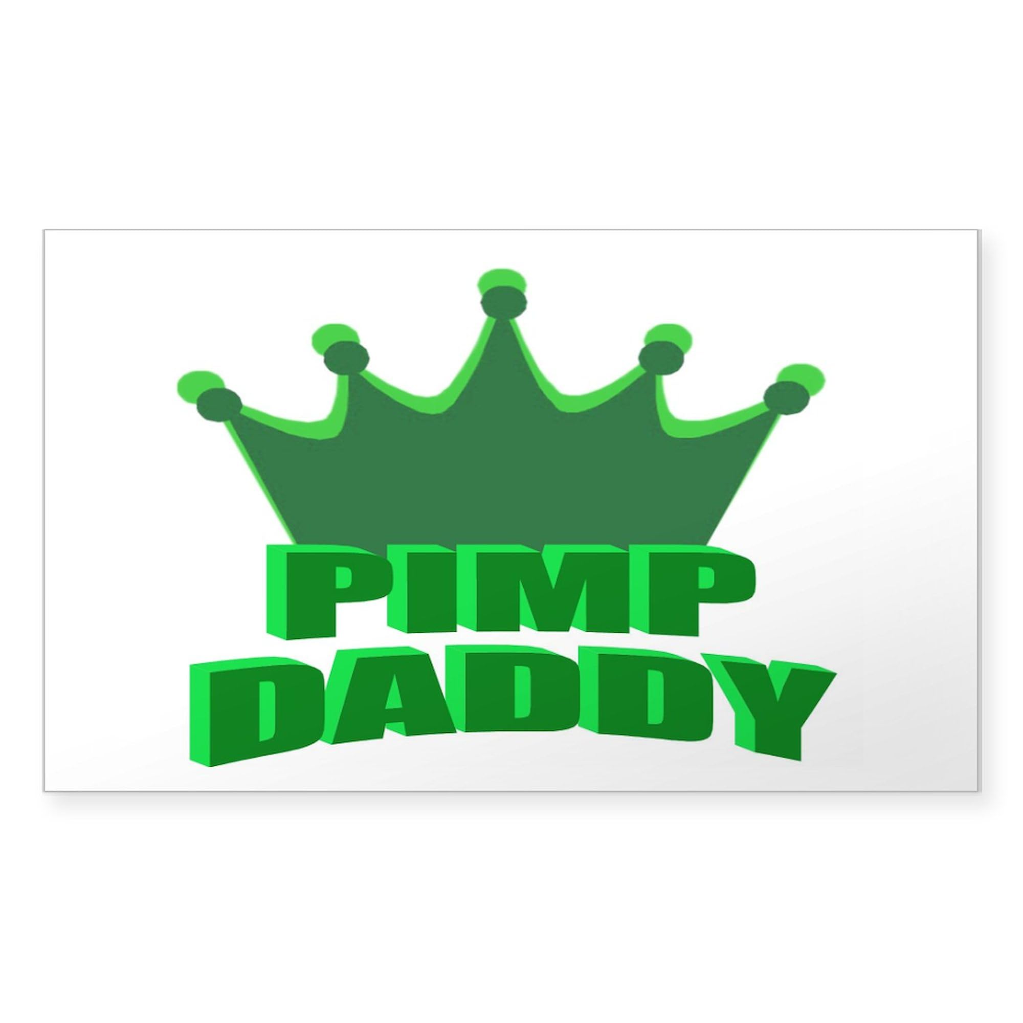 Pimp Daddy Rectangle Sticker - Durable Vinyl Bumper Decal for Cars, Laptops & Windows | Funny Car Accessories for Men - Perfect for Gifts, Parties & Personalization