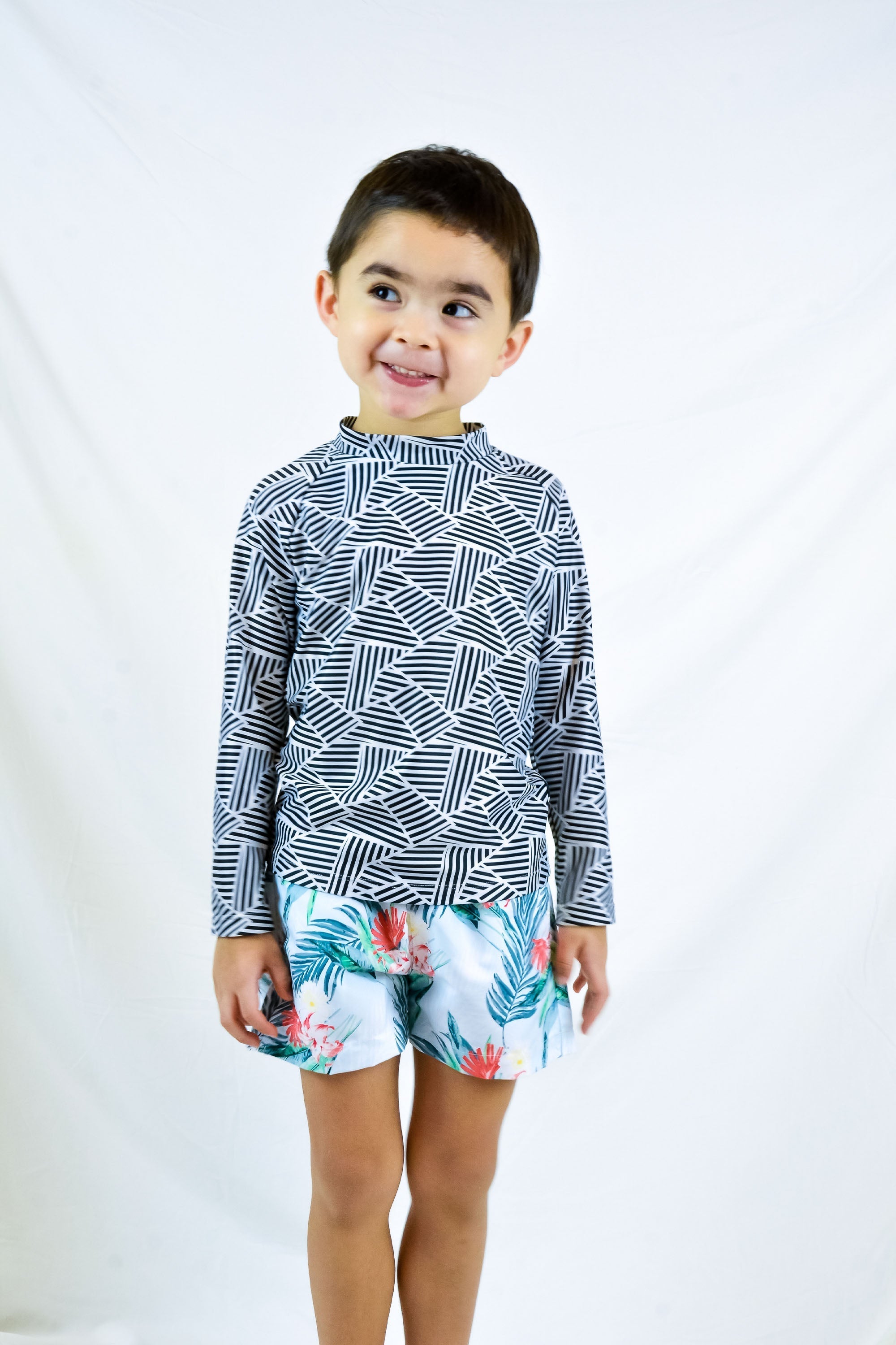 Southport Boys' Quick-Dry Swim Trunks with UPF 50+ Sun Protection - Hawaiian Tropic Style Swimwear for Kids | Beach, Pool & Summer Vacation Essentials