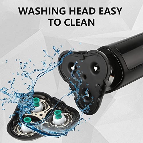 3-in-1 Electric Head Shaver for Bald Men - 4D Smart Rechargeable Razor with 3 Heads & Nose Hair Trimmer | Perfect for Head Shaving, Facial Grooming & Travel Use