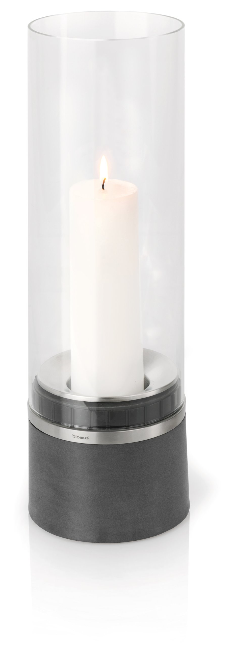 Blomus 65095 Large Polystone Piedra Candle Holder - Modern Home Decor for Living Room, Bedroom, or Dining Table Centerpiece