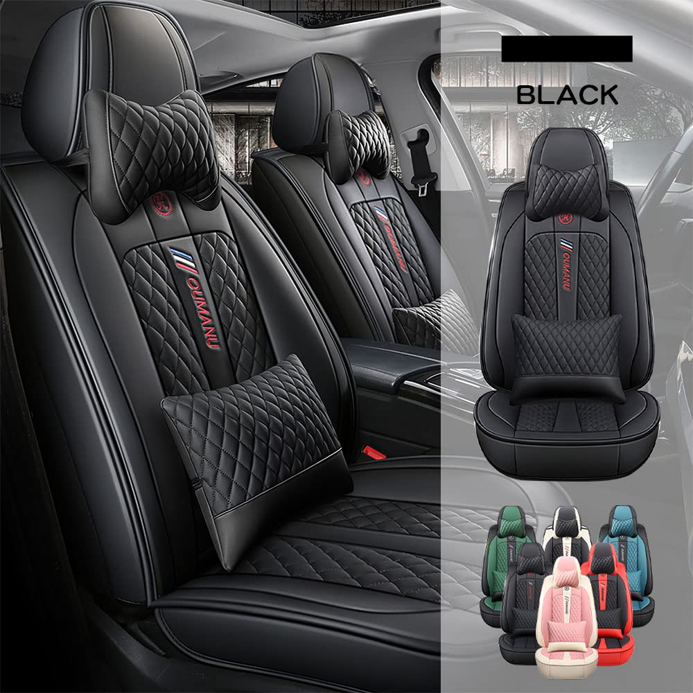 Premium Waterproof Faux Leather Car Seat Covers for Ford Bronco Sport 2021-2022 - Front Row Luxury Black Seat Protectors | Perfect for Road Trips, Off-Roading & Daily Commute