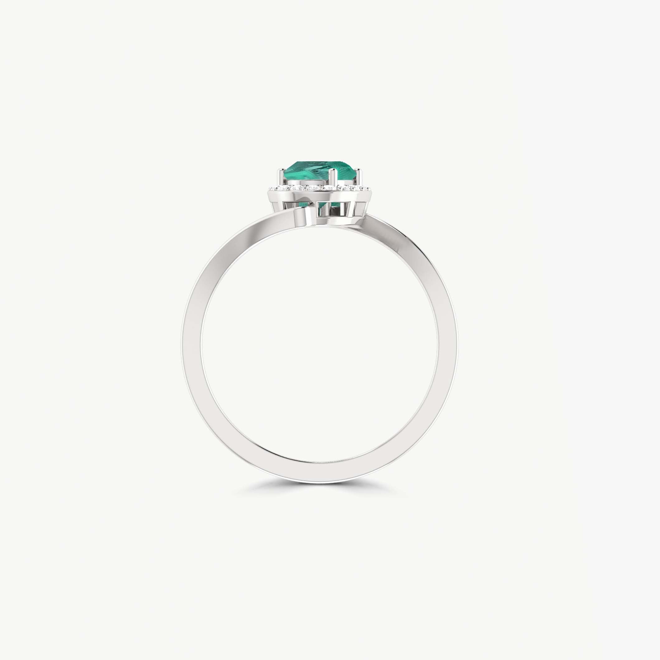 Lab Grown Emerald Ring - 18k Gold Vermeil or 925 Sterling Silver - Elegant Jewelry for Women, Engagement, Wedding & Everyday Wear