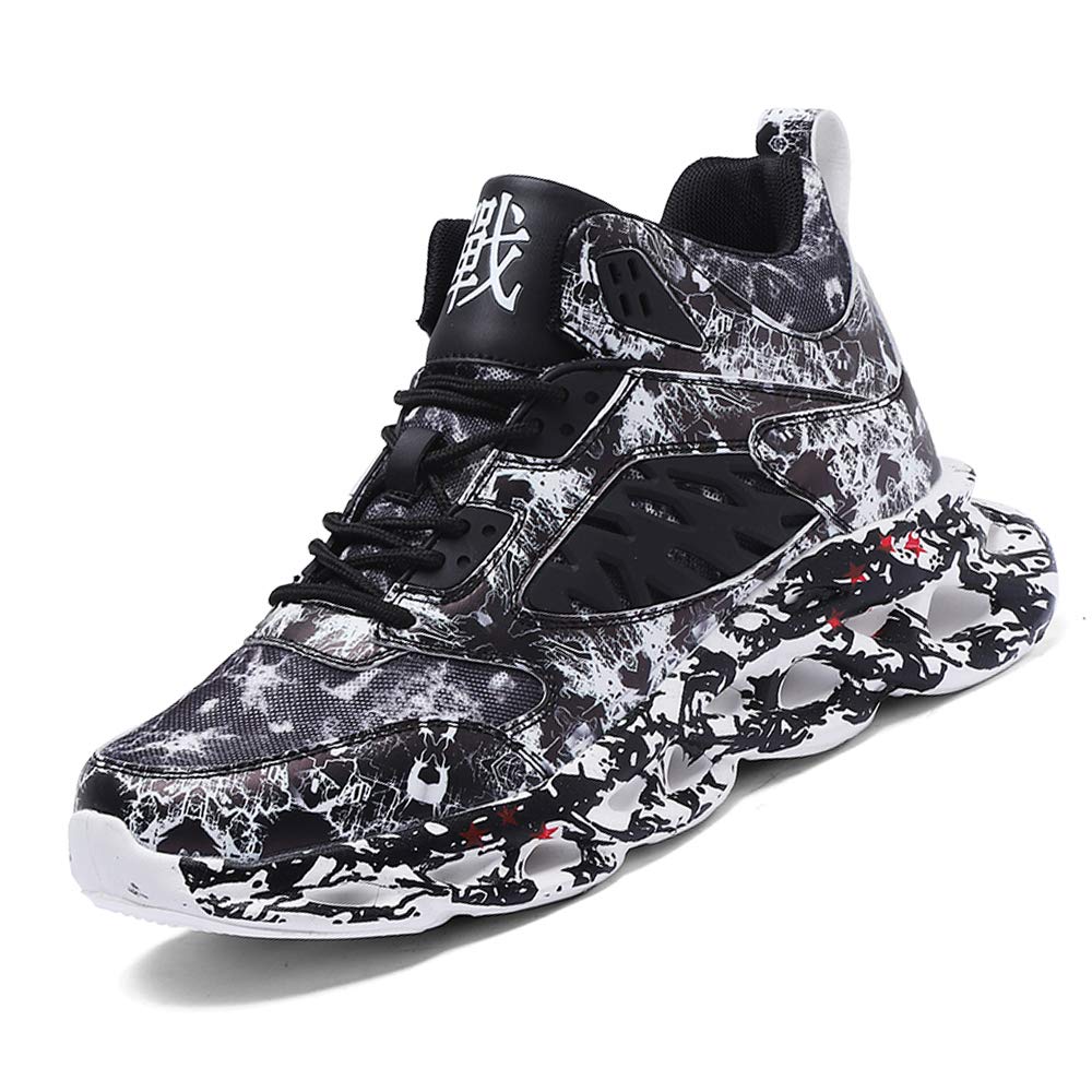 Men's High Top Basketball Shoes - Breathable & Cushioned for Sports & Fitness