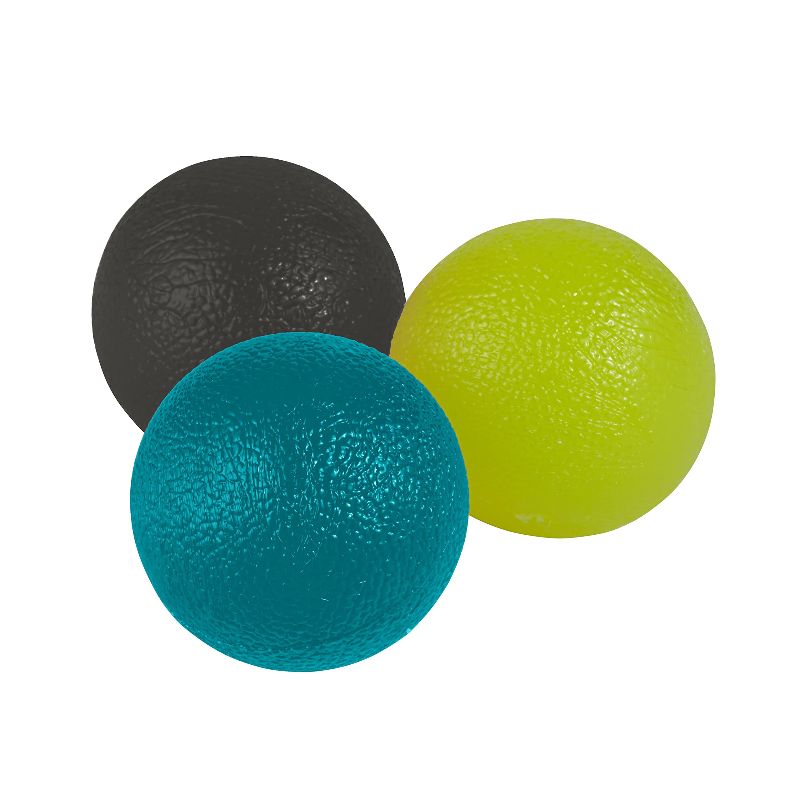 Gaiam Restore Hand Therapy Exercise Ball Kit - 3-Level Hand Grip Strengthener with Massage Balls (Soft, Medium, Firm) for Physical Therapy, Hand Pain Relief & Muscle Tension - Perfect for Arthritis, Carpal Tunnel & Stress Relief at Home or Office - Set of 3