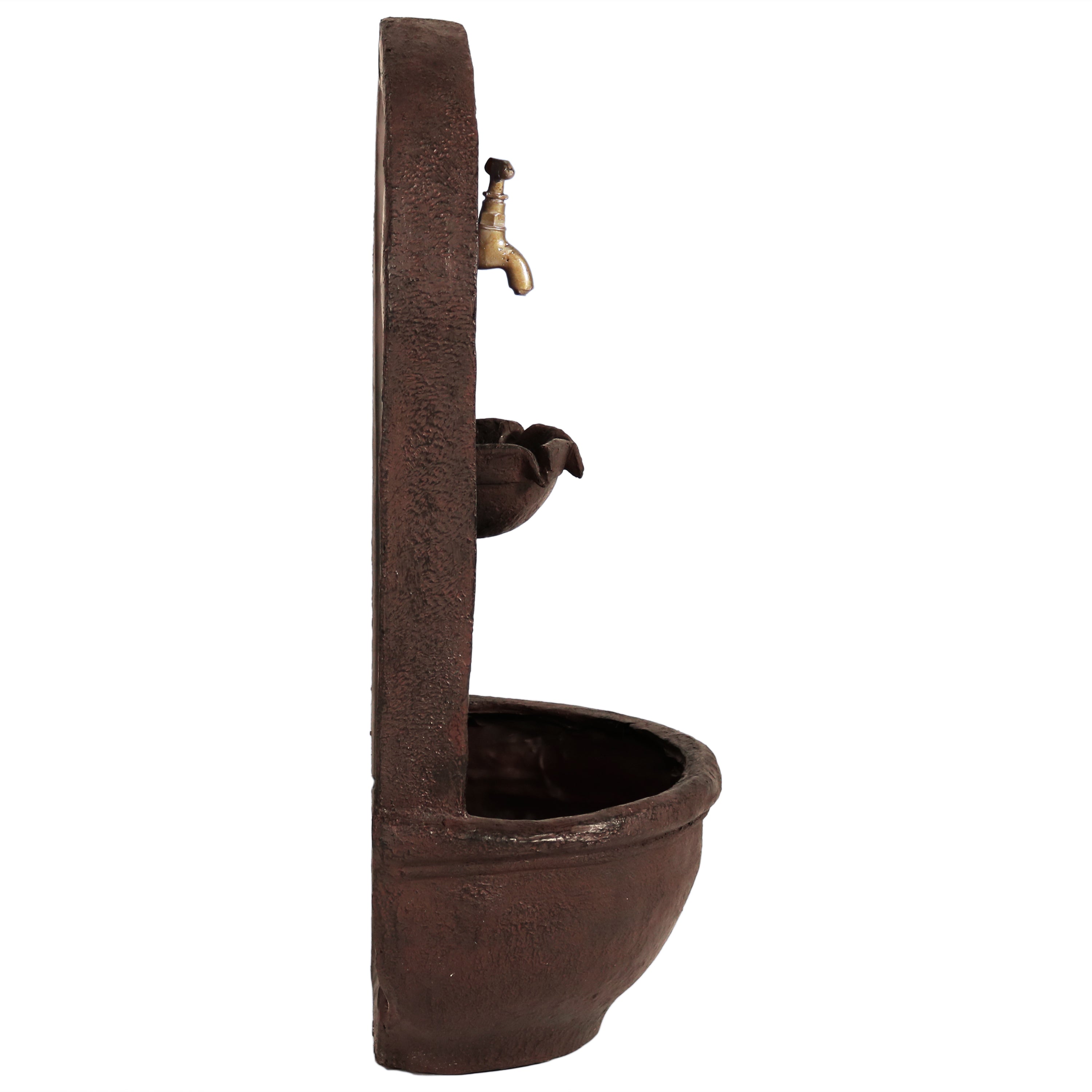 Sunnydaze Messina Outdoor Wall Fountain with Submersible Pump - 26 Inch Height, Water Feature for Garden, Patio, Backyard Decor - Perfect for Relaxation and Meditation Spaces