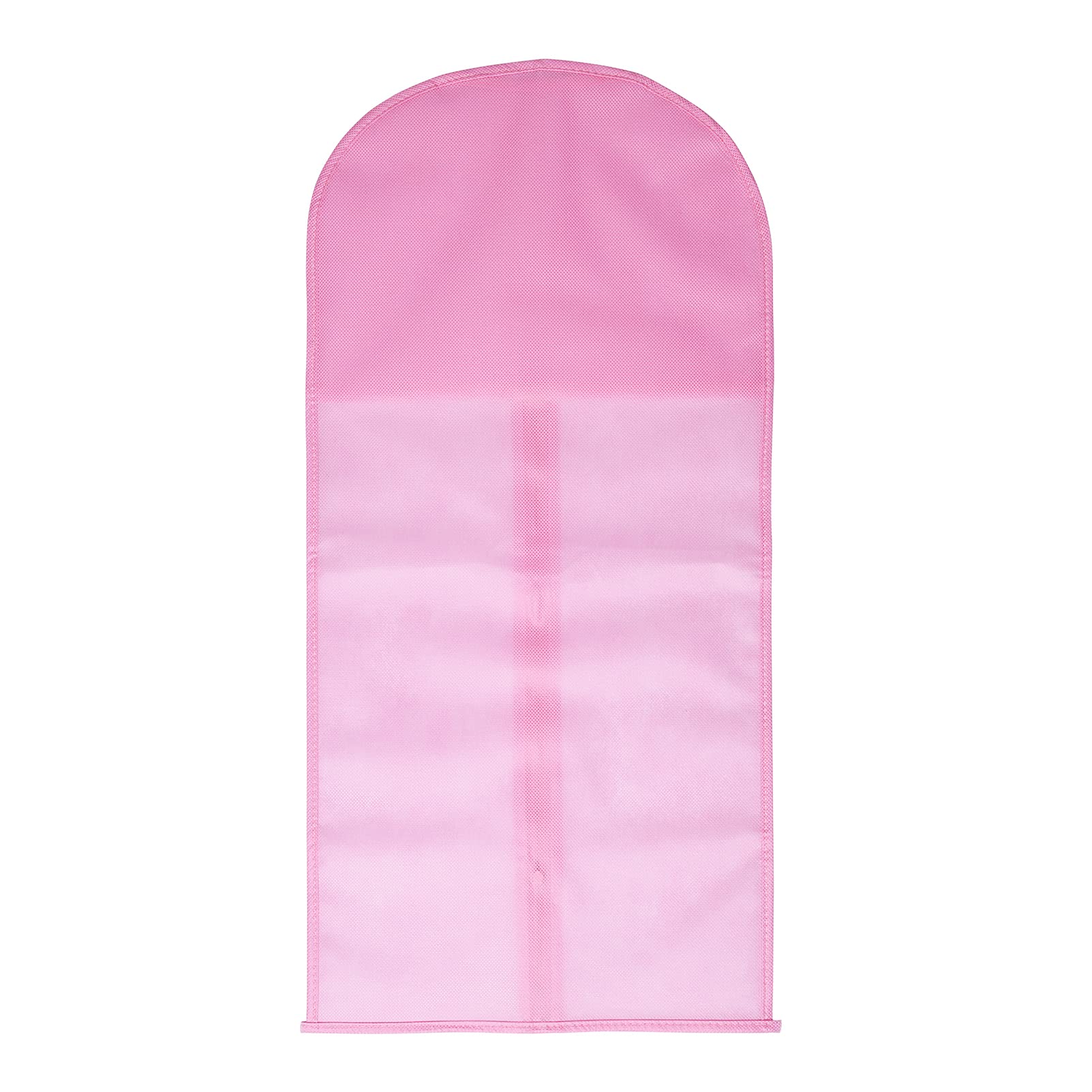 5-Piece Pink Wig Storage Bags with Wooden Hangers - Dust-Proof Organizer for Hair Extensions & Wigs - Perfect for Salon, Cosplay & Travel Use