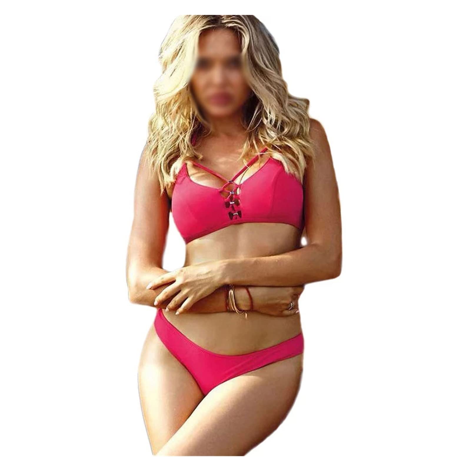 Push Up Bikini Set for Women - Sexy Lace Swimwear with Solid Color Design, Comfortable Bathing Suit for Beach & Pool (Color: A, Size: S) | Perfect for Summer Vacations, Tropical Getaways & Poolside Relaxation