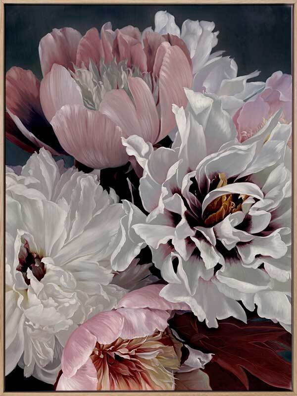 Fleur Canvas Art Print - Handmade Floral Wall Decor for Living Room, Bedroom & Office - Perfect for Home & Office Decoration