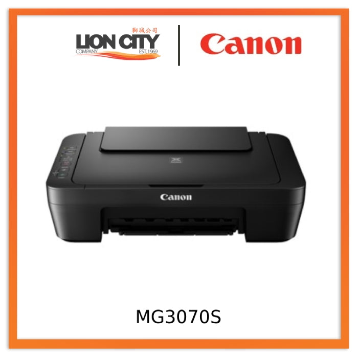 Canon MG3070S Wireless All-in-One Inkjet Printer with Scanner & Copier - Ideal for Home Office, School Projects, and Small Business Printing Needs