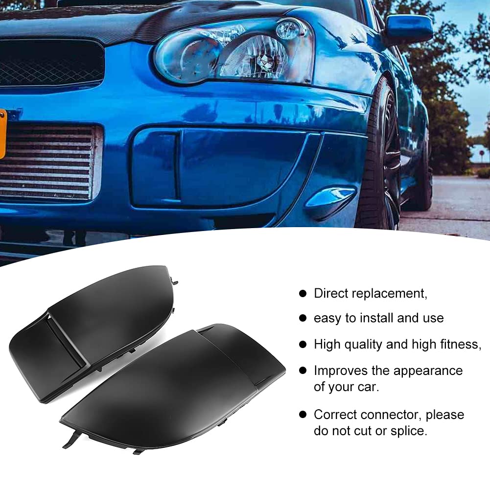 KIMISS Pair ABS Fog Light Cover Bezel for Subaru Impreza STI WRX 2004-2005 - Matte Black Replacement Accessory | Perfect for Off-Roading & Night Driving Protection