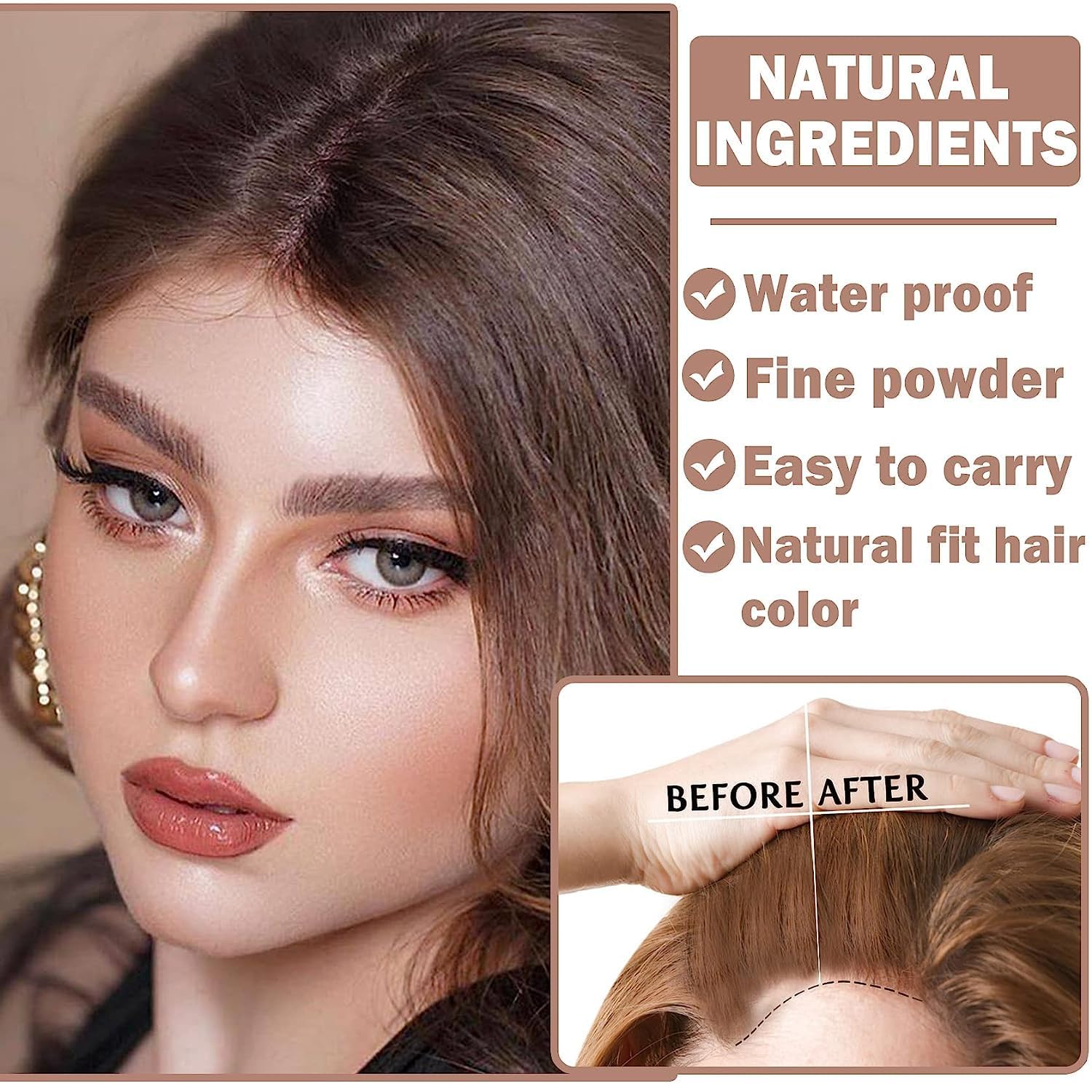 Natural Hairline Powder & Shading Sponge Pen - Waterproof Root Touch Up Concealer for Thinning Hair | Long Lasting, Buildable Eyebrow Makeup | Perfect for Daily Use, Special Occasions & Travel