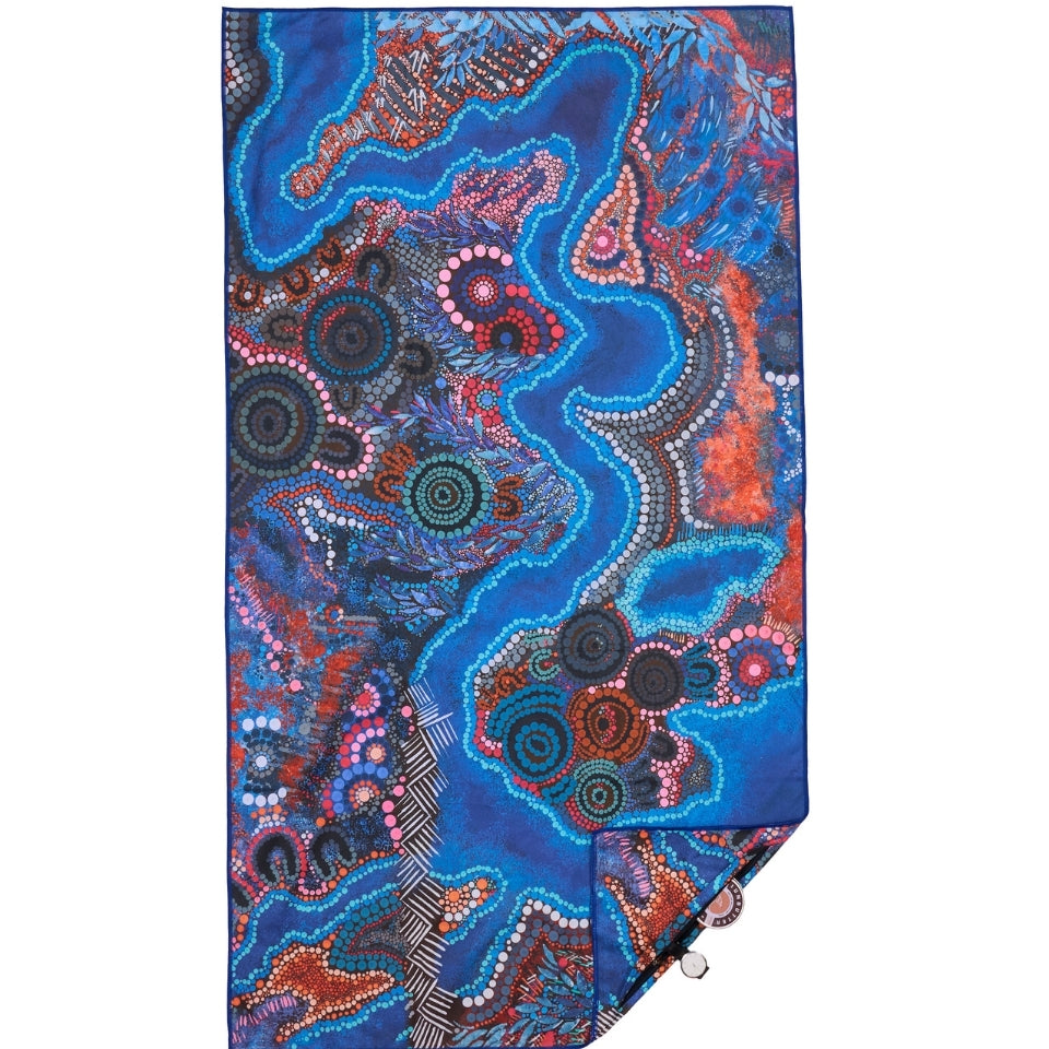 Bunjil Over Wurundjeri Sand-Free Quick Dry Beach Towel - Perfect for Pool, Picnic, Travel & Outdoor Activities
