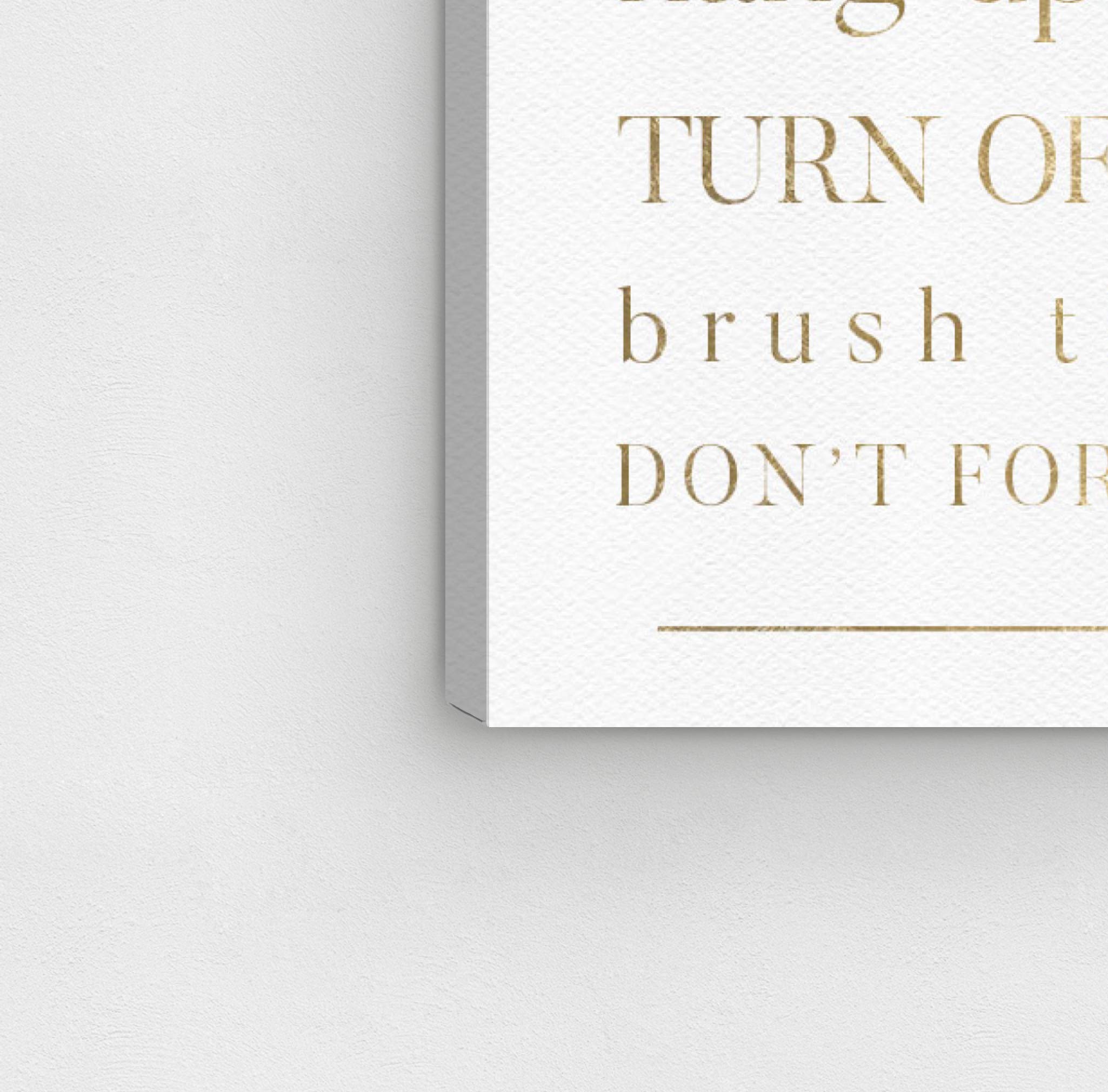 Oliver Gal Artist Co. Bath Wall Art Canvas Prints - Elegant Bathroom Rules Home Décor, 30