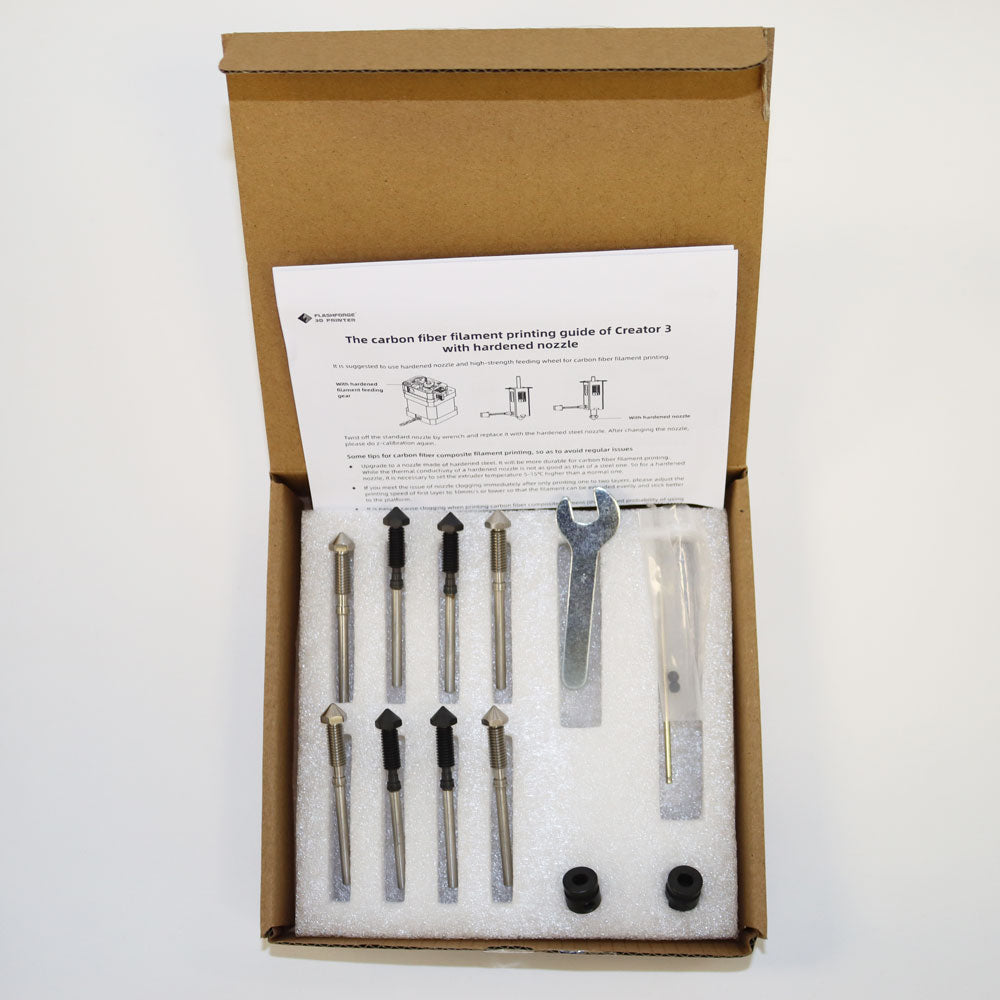 Flashforge Creator 3 Nozzle and Gear Kit v2 - Replacement Parts for 3D Printer - Perfect for DIY Printing Projects and Maintenance