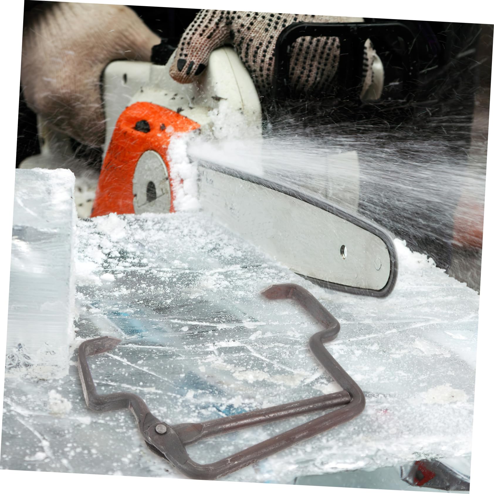 Heavy Duty Industrial Ice Statue Lifter - Reusable Ice Tong Tow Bar for Moving & Lifting Large Ice Blocks - Perfect for Ice Sculptures, Catering Events & Commercial Use