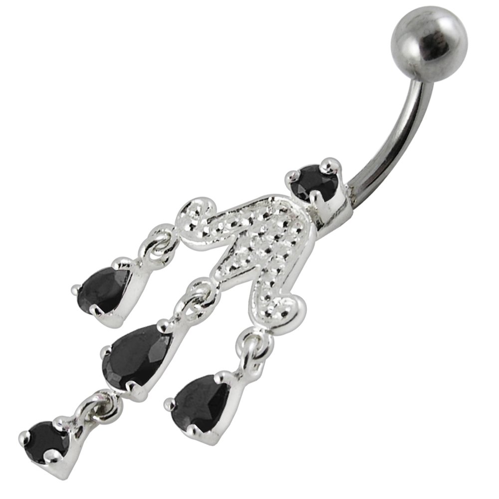 CZ Gemstone Tribal Chandelier Earrings - 925 Sterling Silver Dangle Body Jewelry for Women - Perfect for Boho Fashion, Festivals and Special Occasions
