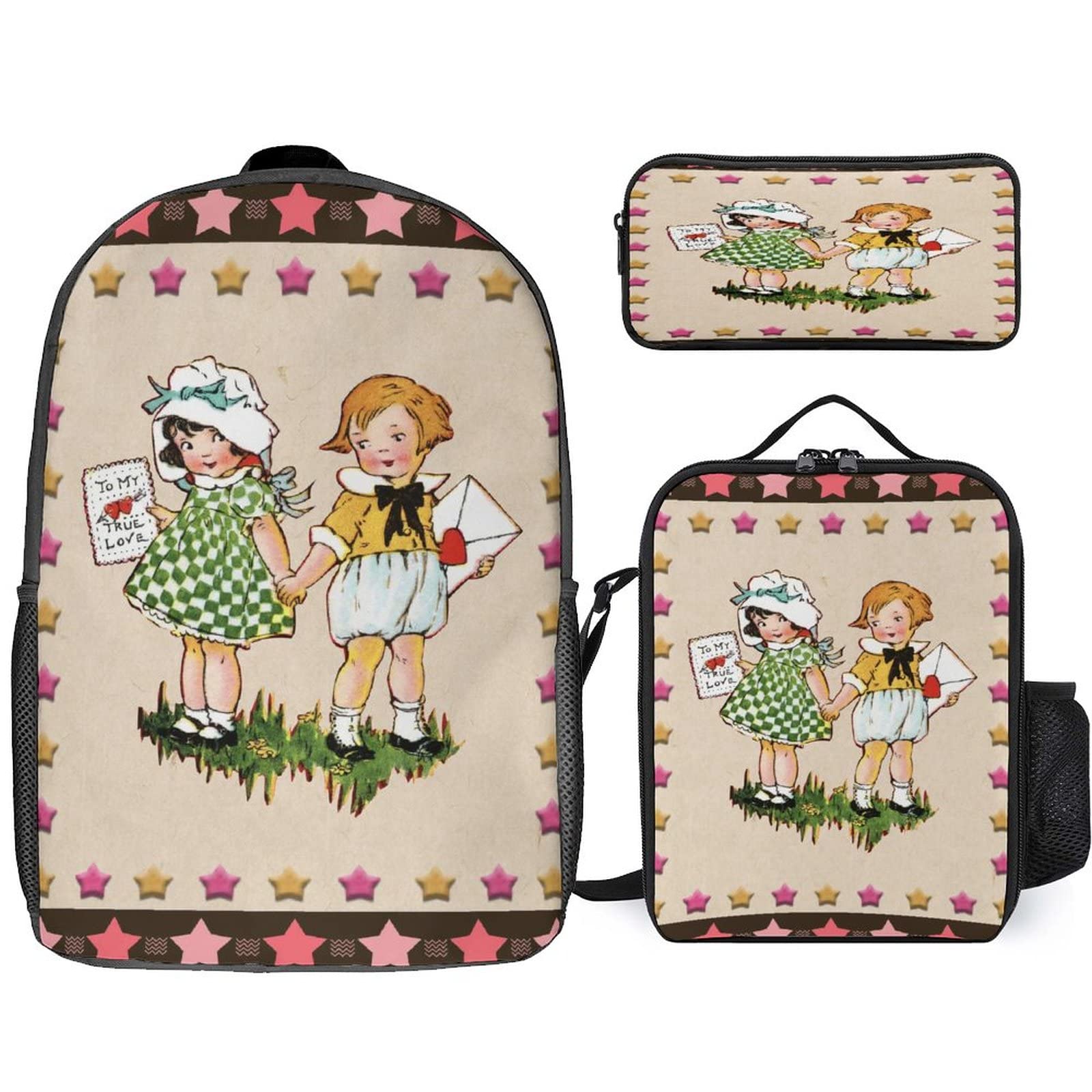 Stylish 3-Piece Kids Backpack Set for School - Durable Backpack, Pencil Case & Lunch Bag Combo for Boys & Girls | Perfect for Classroom, Travel & Daily Use