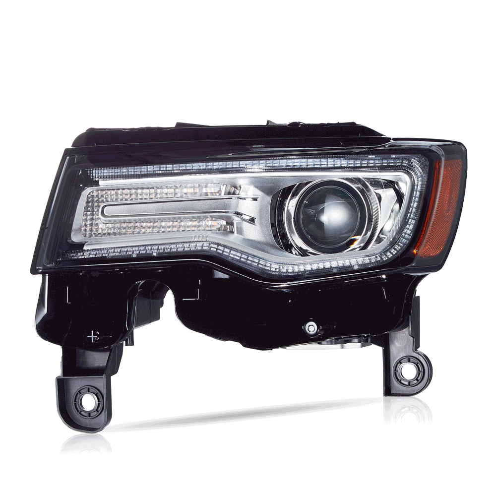 2014-2022 Jeep Grand Cherokee (WK2) Full LED Headlight Assembly with DRL & Startup Animation - High Performance Replacement Headlights for Night Driving & Off-Road Adventures